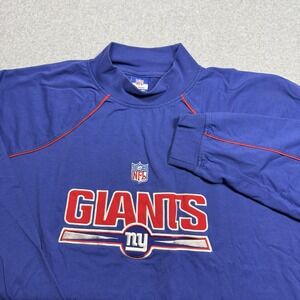 New York Giants Shirt Mens Extra Large VTG Reebok Training Mock Neck Long Sleeve